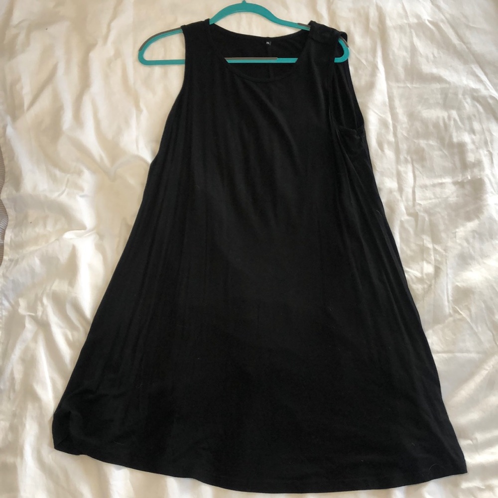 Black tank dress with POCKETS!
